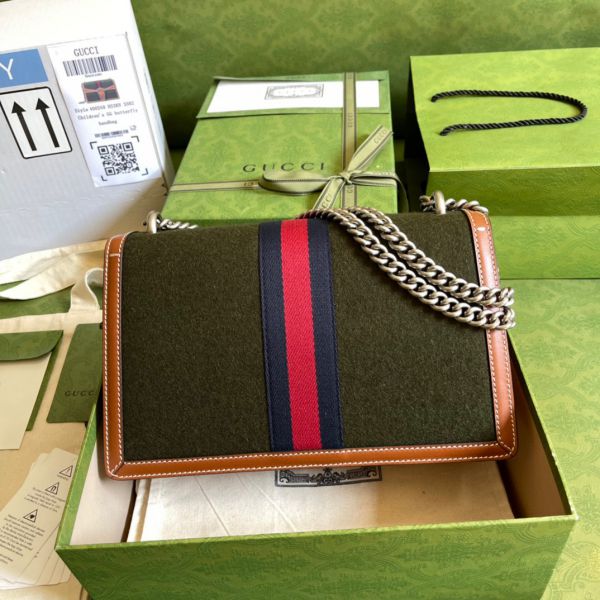 GUCCI DIONYSUS GREEN SHOULDER BAG 400249 CAOGX With Hardware BOX BAG CARD