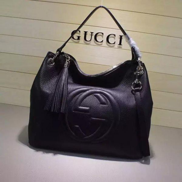 408825 Gucci New Colors Soho Large Shoulder Bag-Black