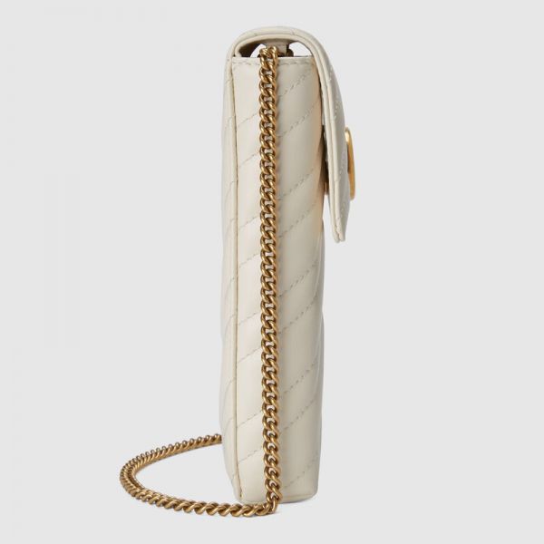 675181 Gucci GG Marmont Matelassé Mini Bag-White