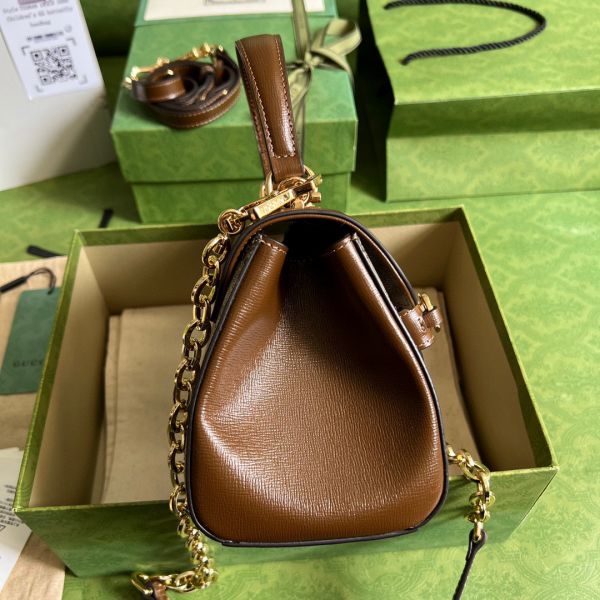 Gucci Horsebit 1955 mini bag in brown leather