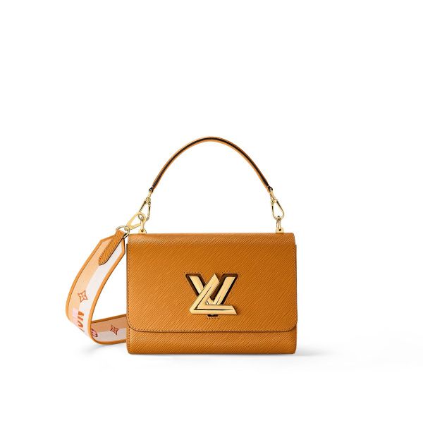 Louis Vuitton Beige Leather and Monogram Canvas On My Side MM Bag
