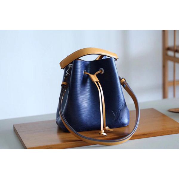 Louis Vuitton Neo Noe BB Indigo Safran, Women's Fashion, Bags