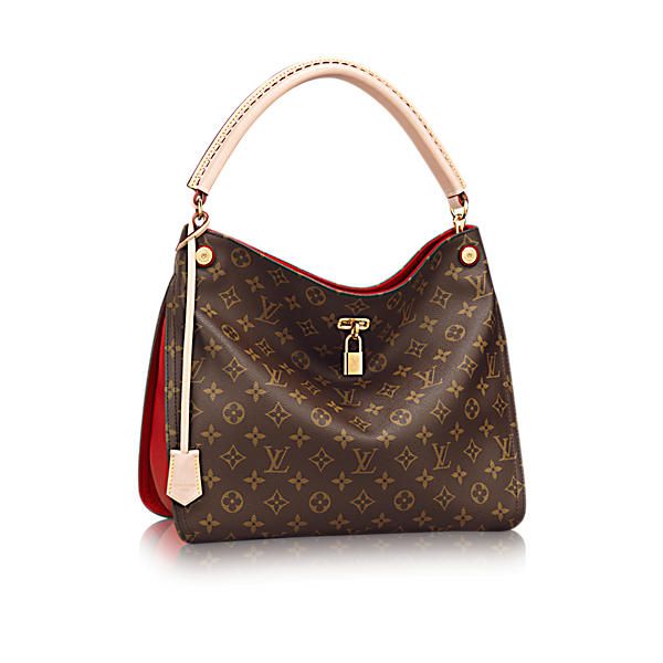 M41620 Louis Vuitton 2015 Gaia Monogram Hobo Handbag-Cherry