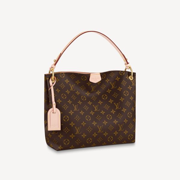 Louis Vuitton Damier Ebene Coated Canvas Graceful mm Gold Hardware, 2021, Brown Womens Handbag