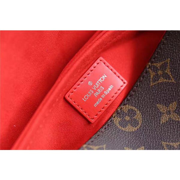 LOUIS VUITTON Saint Michel Monogram Epi Shoulder Bag Red
