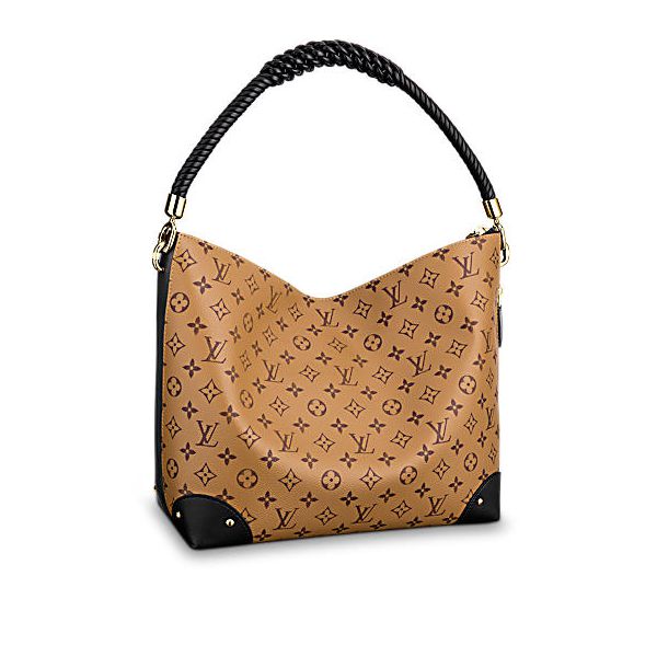 M44130 Louis Vuitton 2017 Premium Monogram Canvas Triangle Softy Handbag -Brown