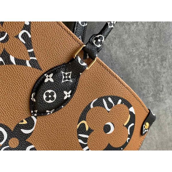 M44675 Louis Vuitton 2019 Monogram Motif Onthego Tote Bag Ivoire
