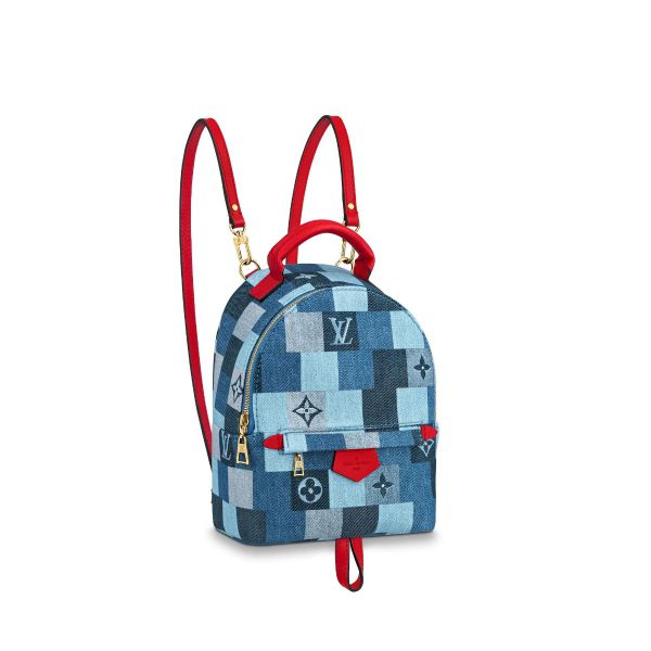 M45043 Louis Vuitton 2020 Monogram Denim Palm Springs Mini Backpack