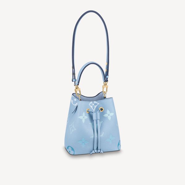 M45709 Louis Vuitton Monogram Empreinte NéoNoé BB Bucket Bag-Summer Blue