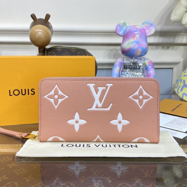 Louis Vuitton Onthego mm Giant Monogram Empreinte Leather Tote Shoulder Bag Rose Trianon