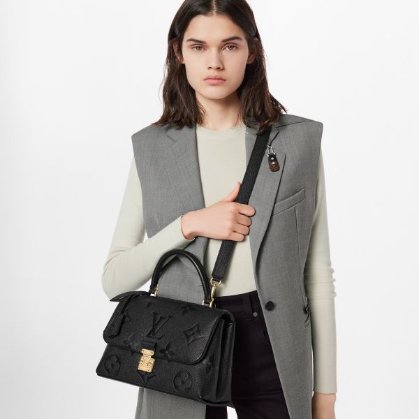 Louis Vuitton Giant Monogram Empreinte Madeleine MM Top Handle Bag