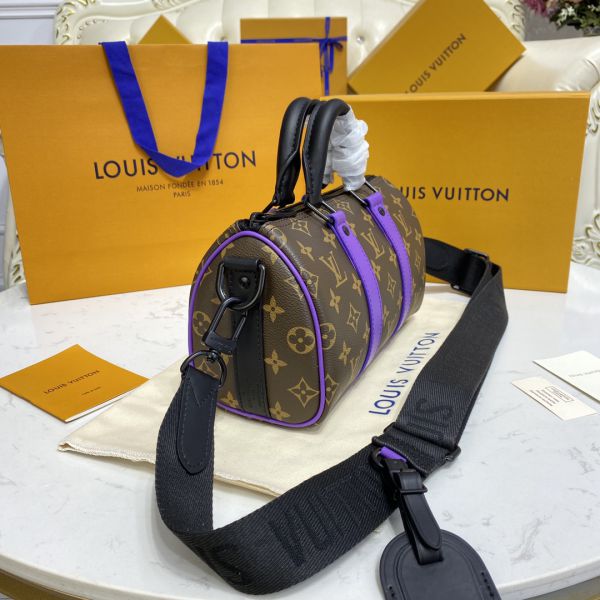 Louis Vuitton - Purple Monogram Empreinte Speedy Bandouliere 25