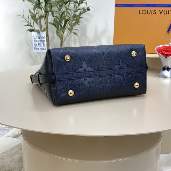 Louis Vuitton // Black Monogram Empreinte CarryAll MM Tote Bag