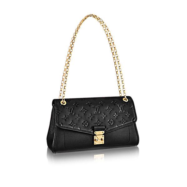 Handbag in leather with zipped pocket - ST GERMAIN
