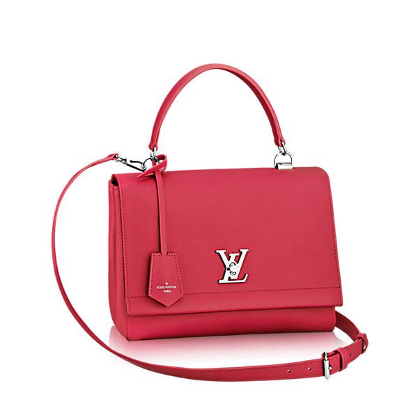 Authentic Louis Vuitton Lockme Red Leather Bb Cross Body Bag