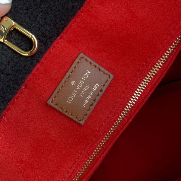 Louis Vuitton Teddy Onthego GM Calfskin Monogram Shoulder Bag Black