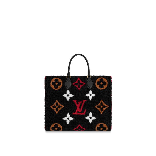 Louis Vuitton Black 2020 Monogram Shearling OnTheGo GM