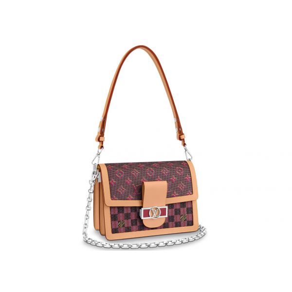 Louis Vuitton Dauphine Shoulder Bag Damier Monogram LV Pop Canvas Mini