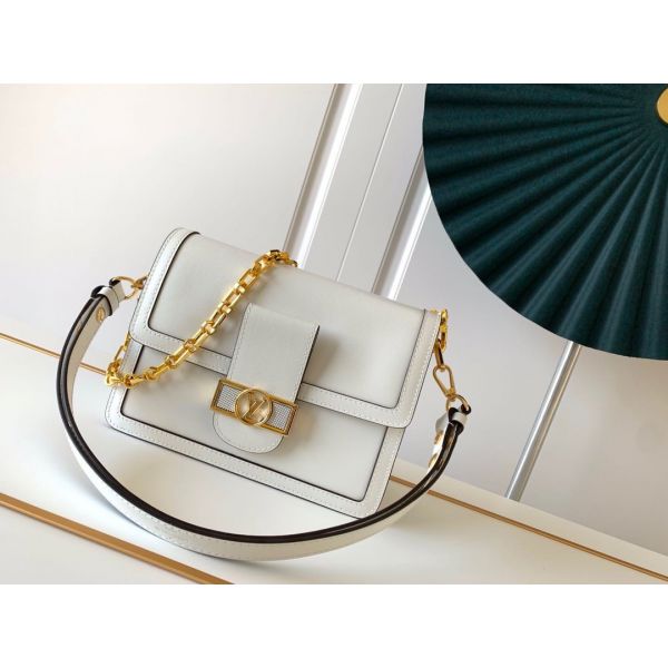M55822 Louis Vuitton 2020 Dauphine Lugano MM White