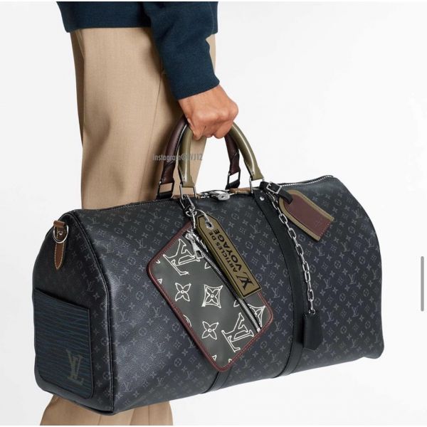 M56856 Louis Vuitton Keepall Bandouliere 50 Virgil Abloh's New “Patchwork”  Version