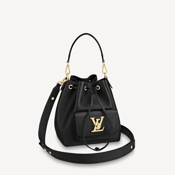 Louis Vuitton Lockme Tote Black Leather Turn Lock for sale online