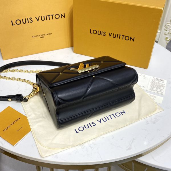 Louis Vuitton, Bags, Lv Twist Black With Silver Chain