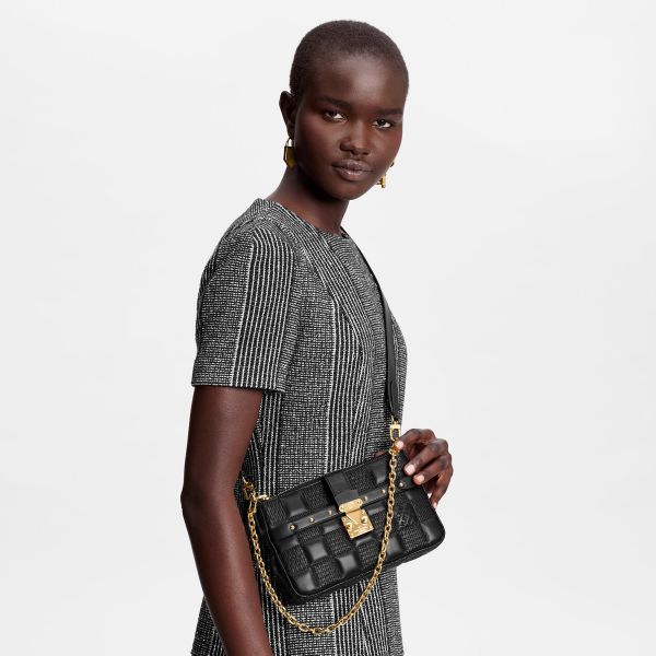 Louis Vuitton Troca PM Damier Quilt Black