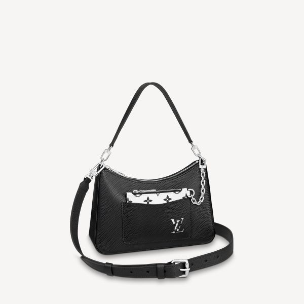 Louis Vuitton Black Monogram Satin Mini Boulogne Bag