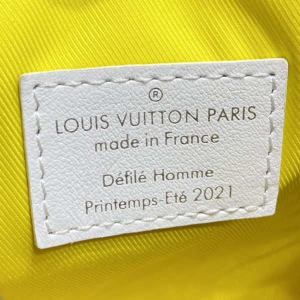 Louis Vuitton Virgil Abloh Blue Cowhide Everyday LV Sac Plat Xs Silver Hardware, 2021 (Like New), Handbag
