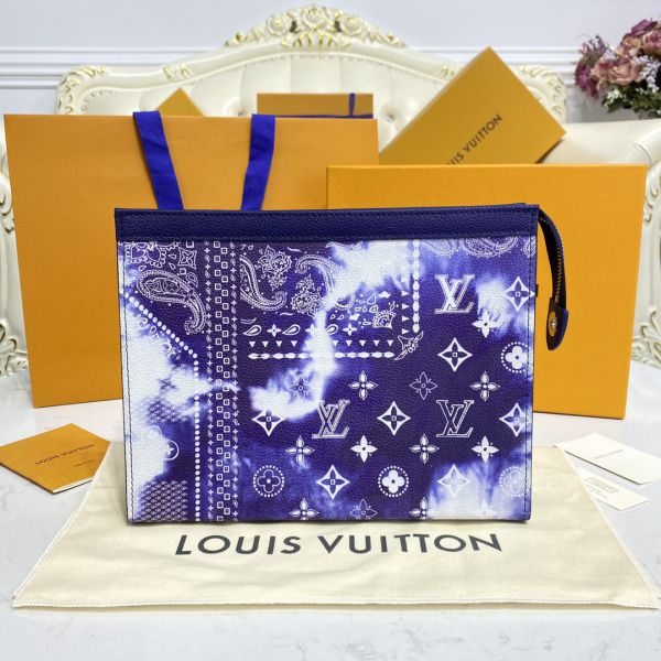 Louis Vuitton Mini Keepall Monogram Bandana Bleached Blue