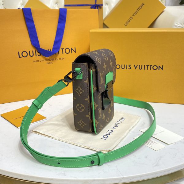 M81522 Louis Vuitton Monogram Macassar S-Lock Vertical Wearable Wallet-Green
