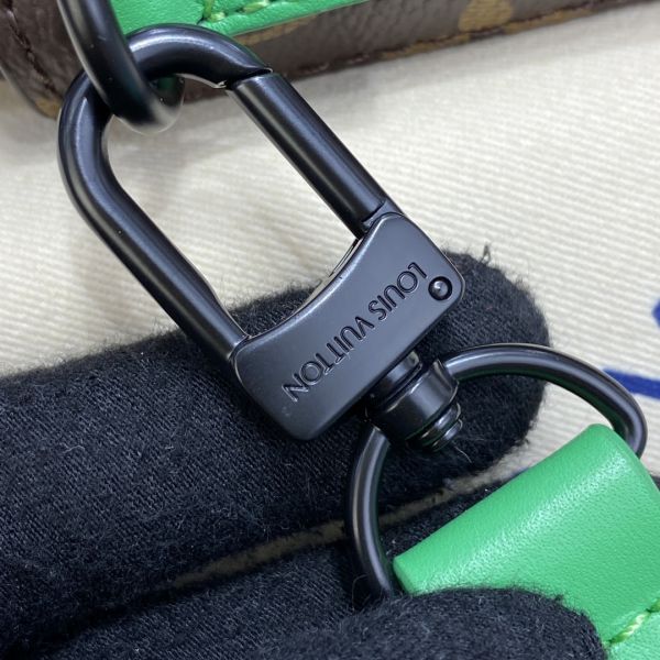 M81522 Louis Vuitton Monogram Macassar S-Lock Vertical Wearable Wallet-Green
