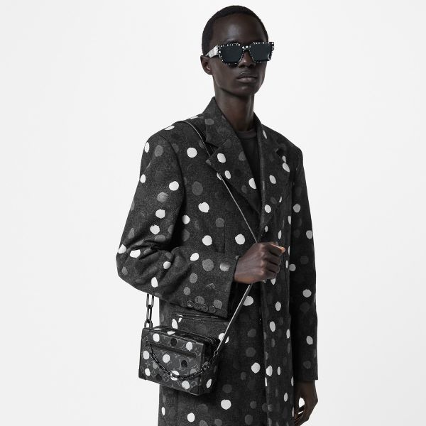 Louis Vuitton x Yayoi Kusama Painted Dots Trench Coat Black