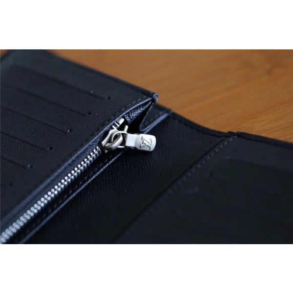 Louis Vuitton, Bags, Louis Vuitton Damier Graphite Brazza Wallet With  Blue Interior