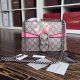 #400249 Gucci PremiumTesta Tigre Geranium GG Blooms Small  Shoulder Bag-Pink