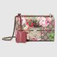 #409486 Gucci Premium Padlock GG Canvas Blooms Shoulder Bag