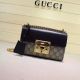 #409486 Gucci  Premium Padlock GG Supreme Shoulder Bag-Black