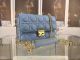 #44566 Miss Dior 2015 Premium Leather Pouch with Gold Chain-LightBlue