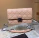 #44566 Dior Premium Miss Patent Leather Flap Bag-Nude