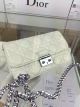 #44566 Dior Premium Miss Nappa Leather Flap Bag-White