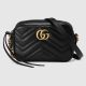 #448065 Gucci 2019 GG Marmont Matelassé Mini Bag-Black