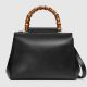 #459076 Gucci 2018 Premium Original Leather Nymphaea Small Top Handle Bag-Black