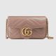 #476433 Gucci 2019 GG Marmont Matelassé Super Mini Bag-Dusty Pink