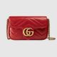 #476433 Gucci 2019 GG Marmont Matelassé Super Mini Bag-Red