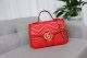 #498110 Gucci 2019 GG Marmont Small Top Handle Bag-Red