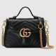 #547260 Gucci 2019 GG Marmont Mini Top Handle Bag-Black