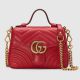 #547260 Gucci 2019 GG Marmont Mini Top Handle Bag-Red