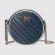 #550154 Gucci GG Marmont Mini Round Shoulder Bag-Blue