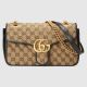 #443497 Gucci GG Marmont Small Shoulder Bag-Beige/ebony