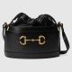 #602118 Gucci 1955 Horsebit Bucket Bag-Black